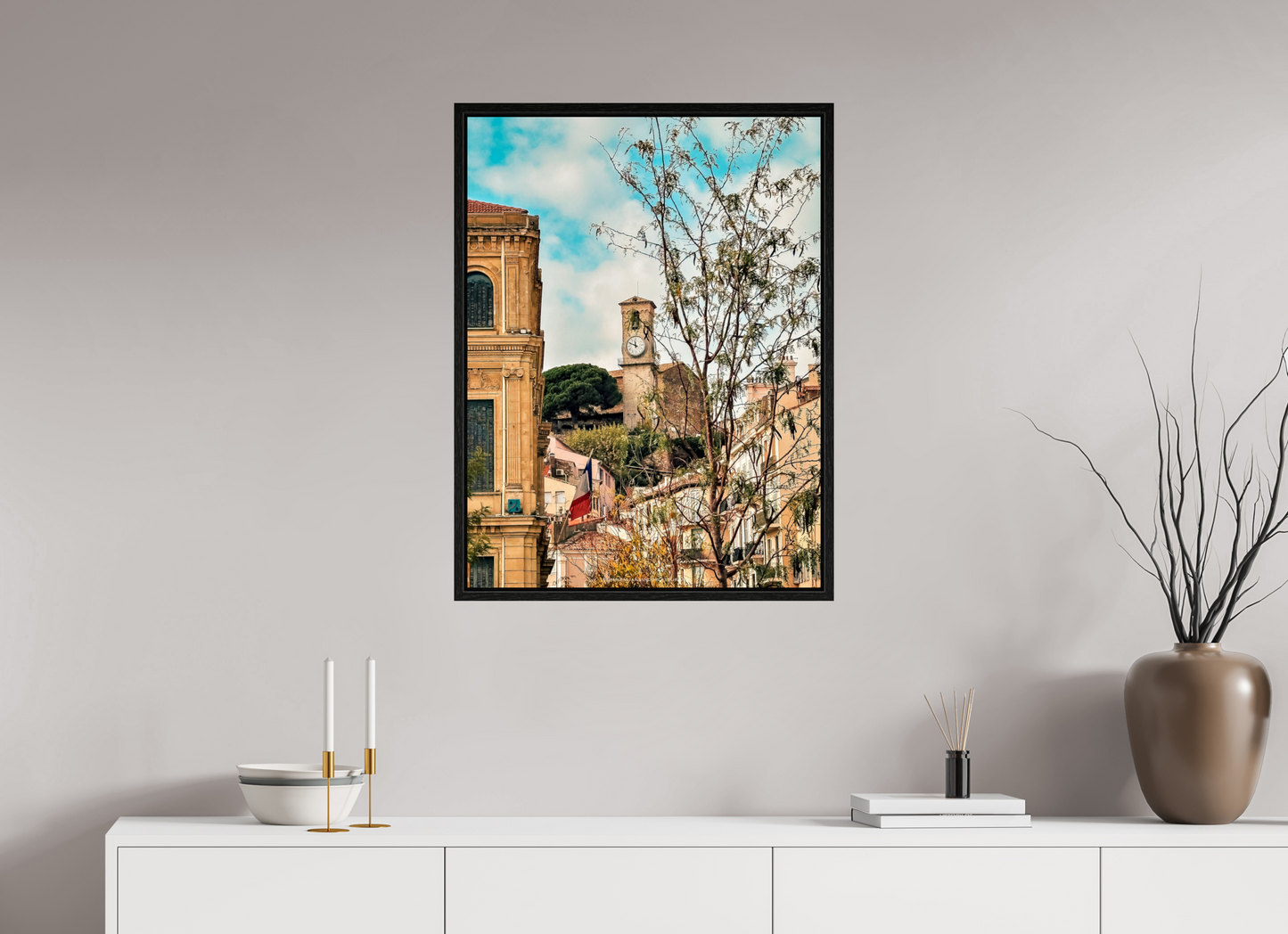 60 x 80 cm, Floater Frame Scorci di Cannes