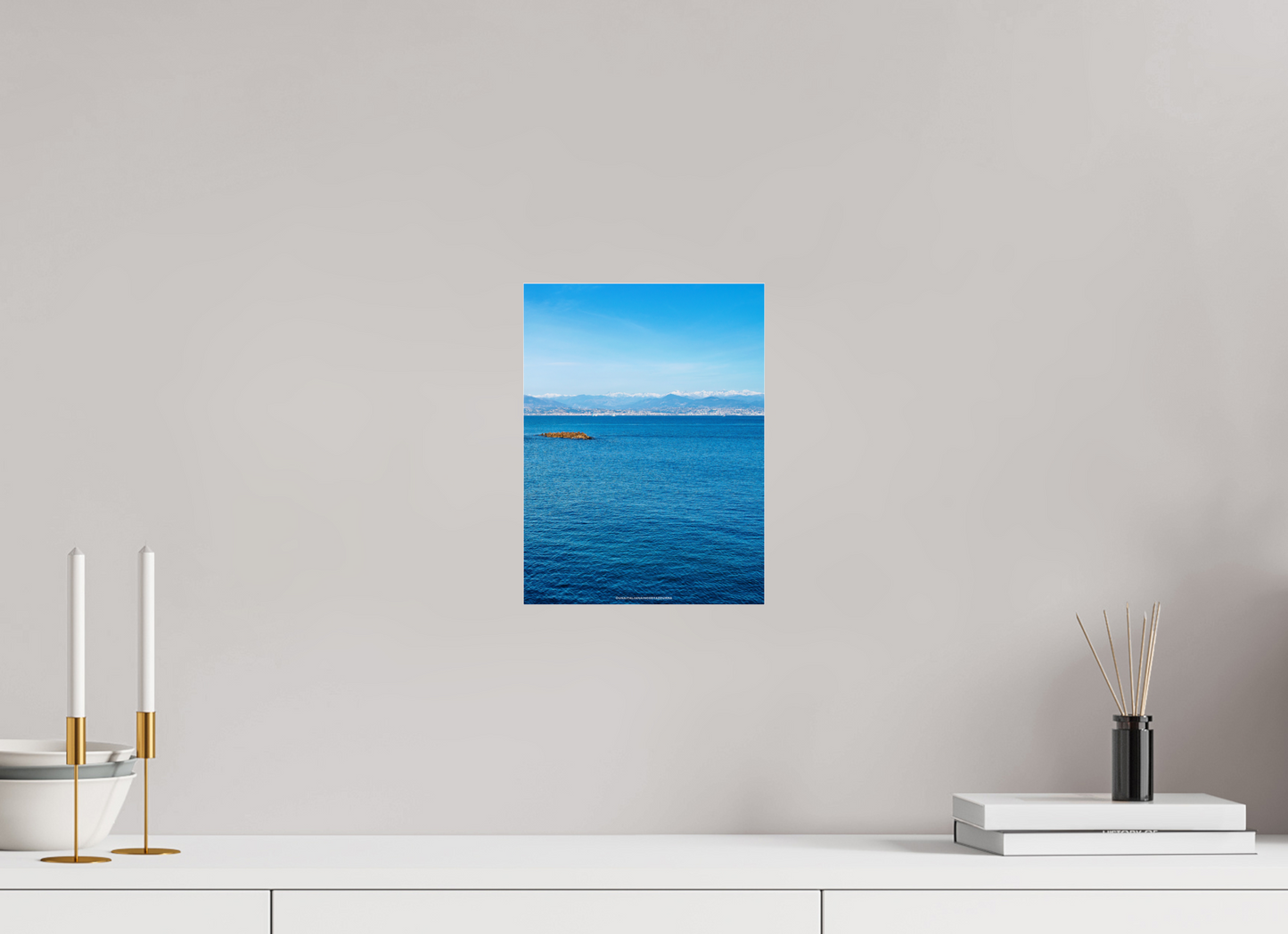 21 x 28 cm, Photo Print Under Acrylic Glass Montagne innevate