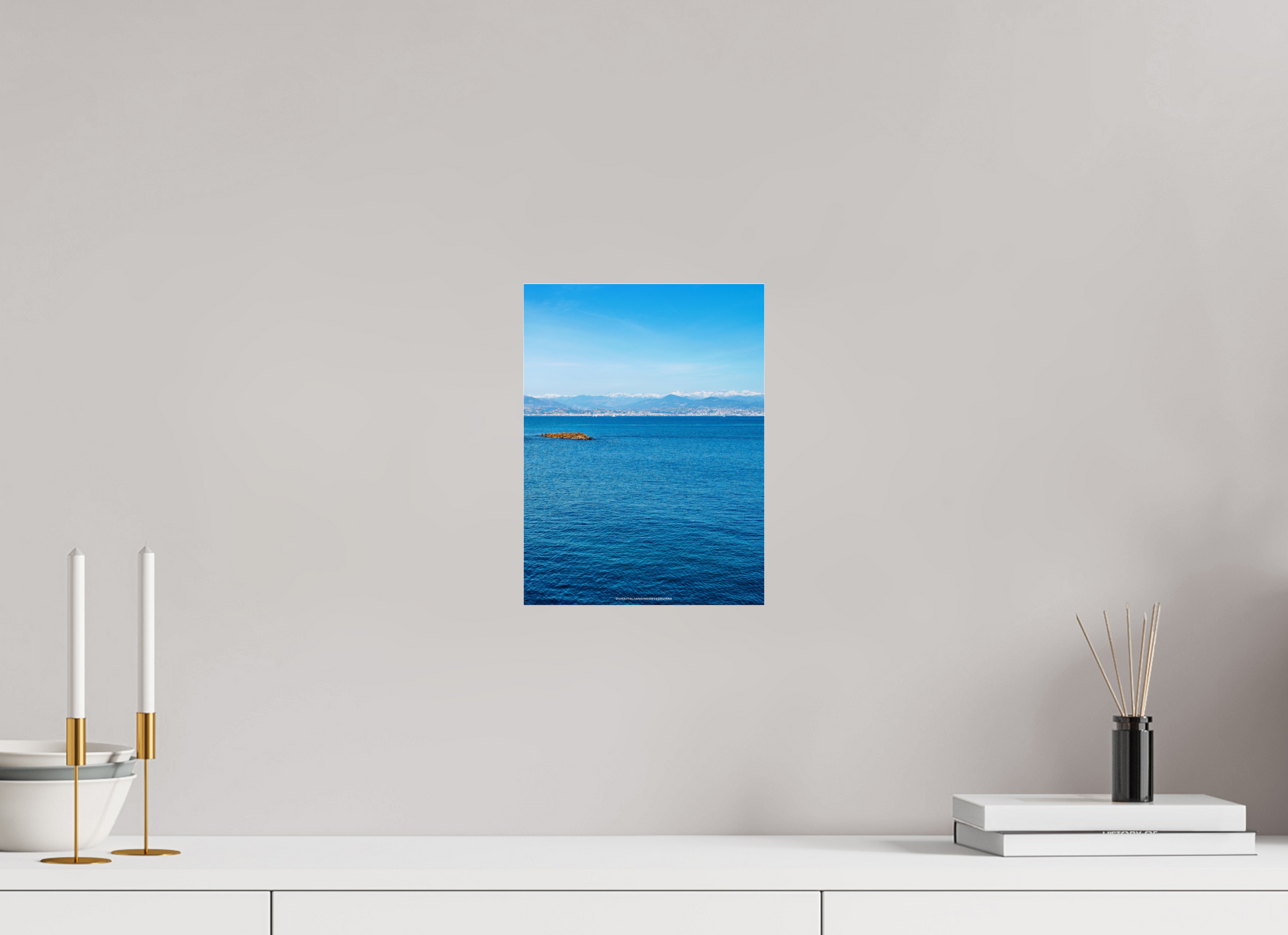 21 x 28 cm, Photo Print Under Acrylic Glass Montagne innevate