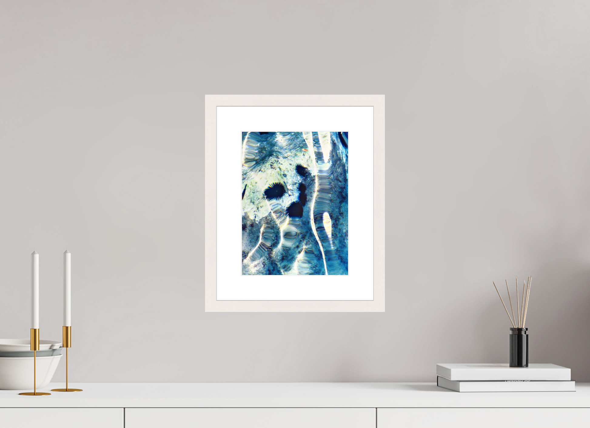 21 x 28 cm, Photo encadré bois érable blanc 20mm Ricci di mare 1