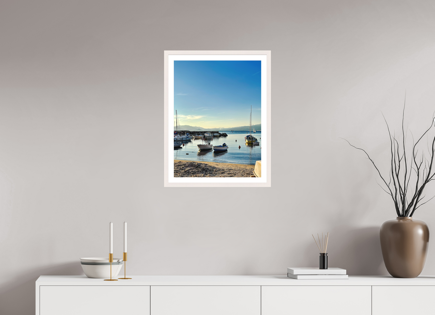 45 x 60 cm, Impression fine art Piccolo porticciolo Cannes