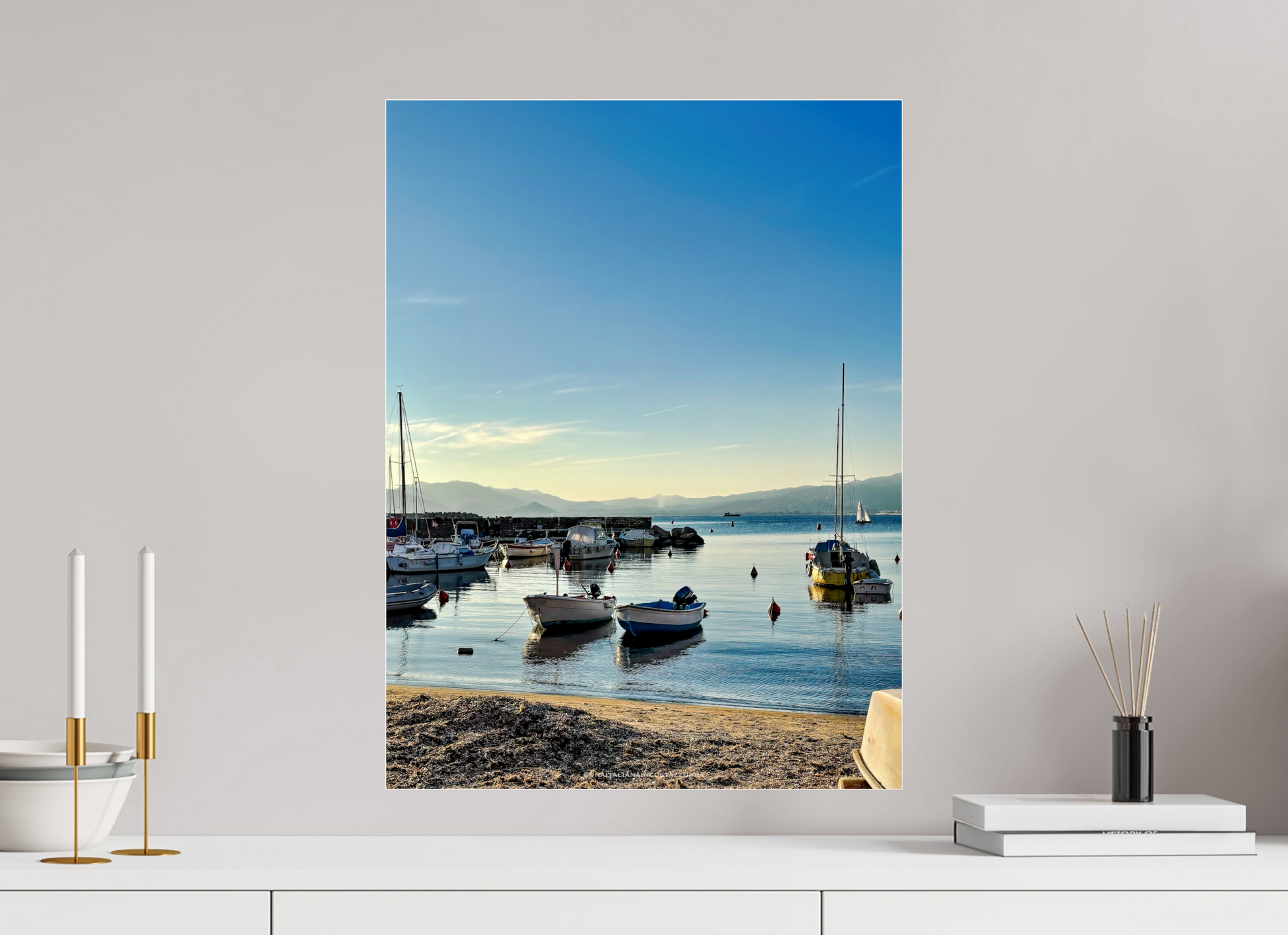 45 x 60 cm, Photo Print Under Acrylic Glass Piccolo porticciolo Cannes