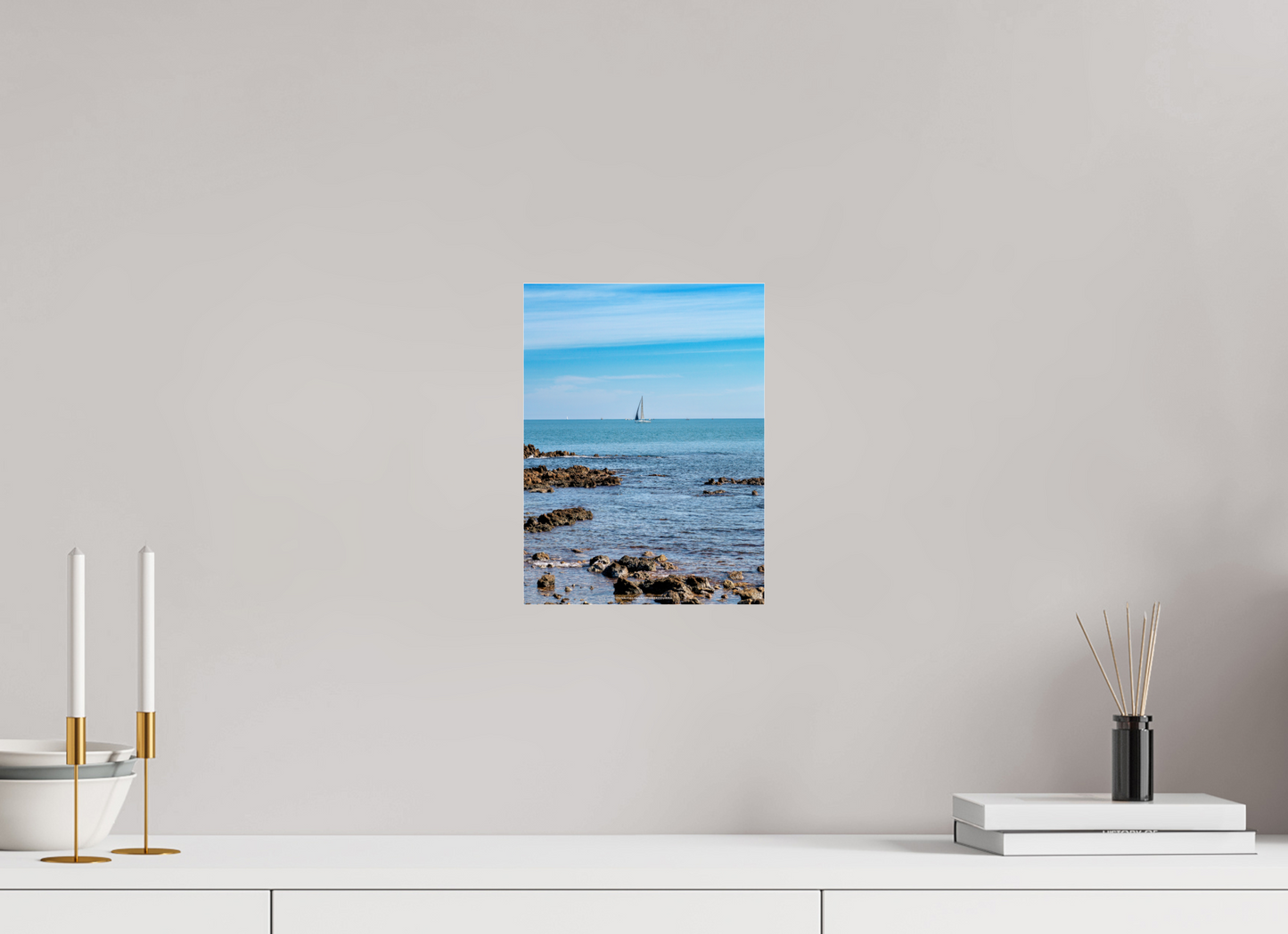 21 x 28 cm, Photo Print Under Acrylic Glass Vela 2 sul Capo di Antibes