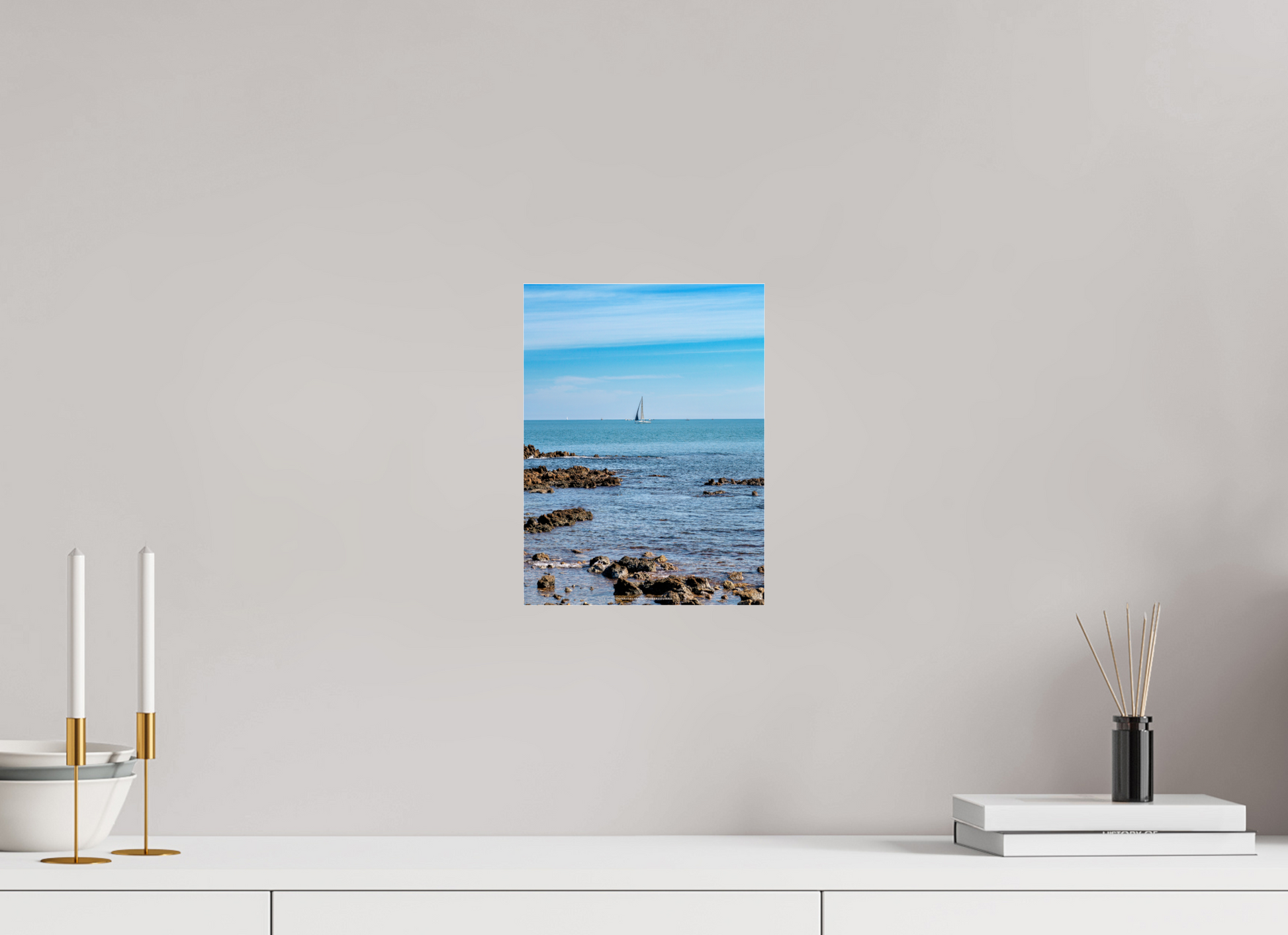 21 x 28 cm, Photo Print Under Acrylic Glass Vela 2 sul Capo di Antibes