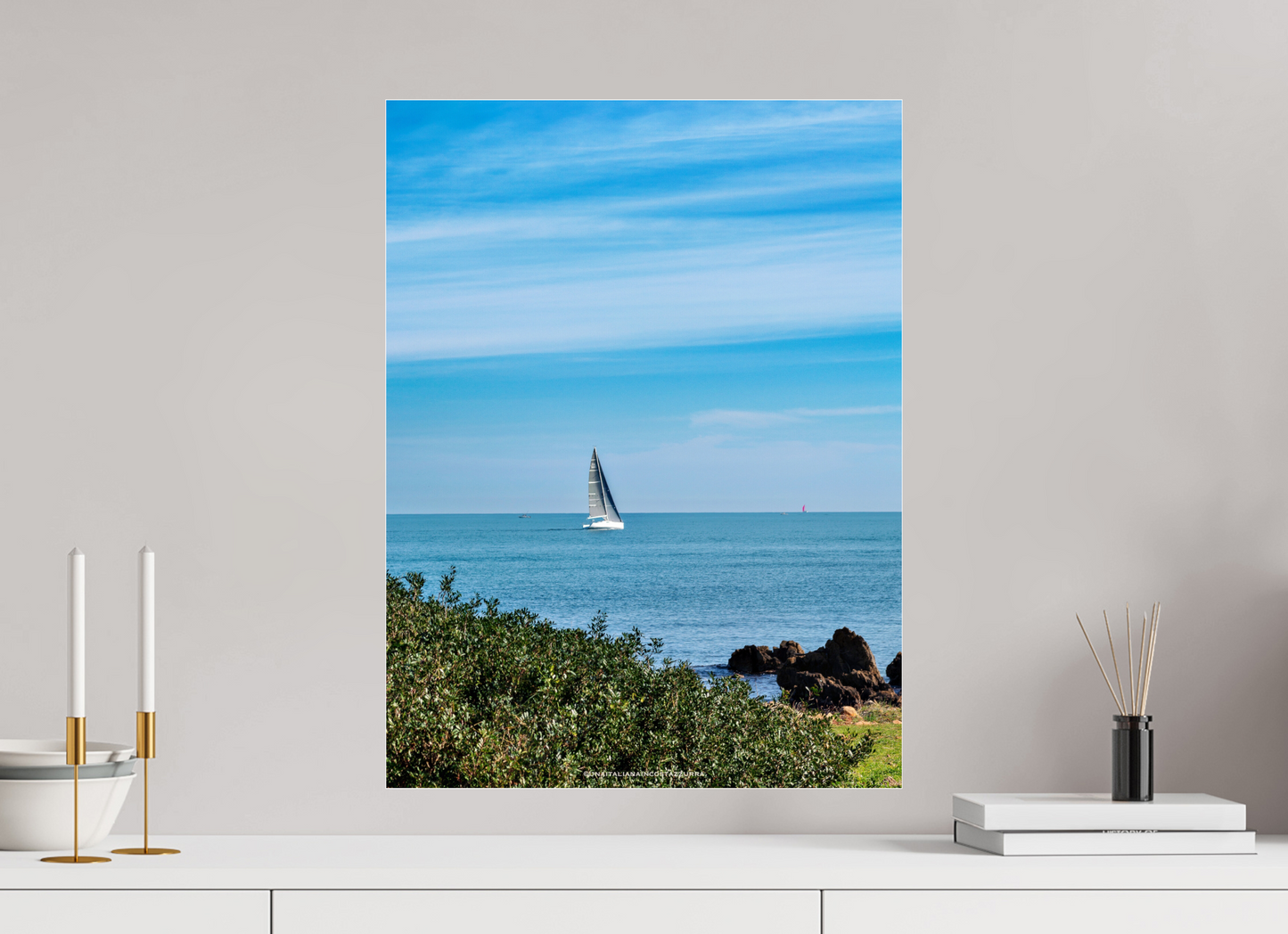 45 x 60 cm, Photo Print Under Acrylic Glass Vela sul Capo di Antibes