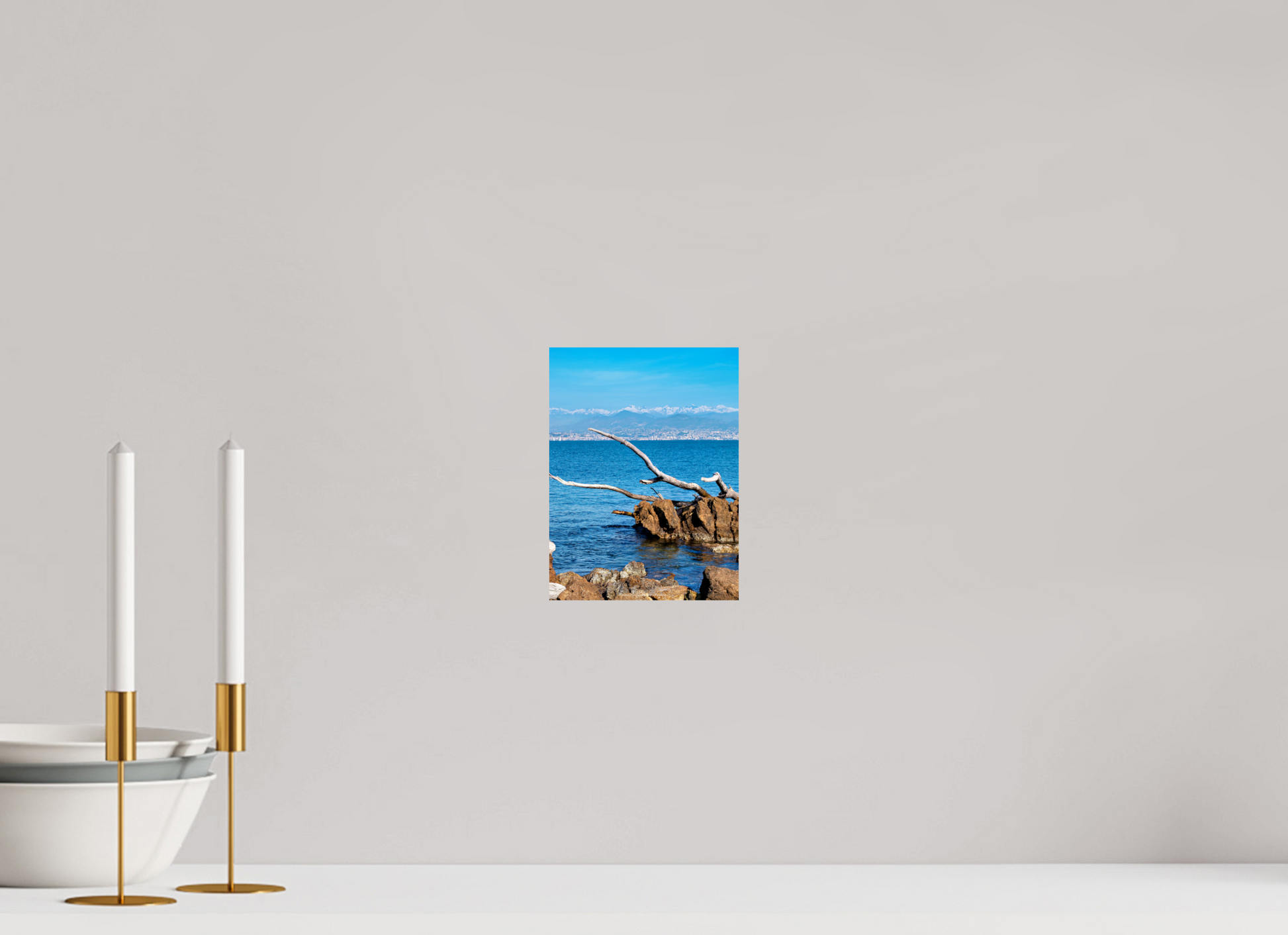 15 x 20 cm, Photo Print On Fuji Crystal DP II Mare e montagne innevate