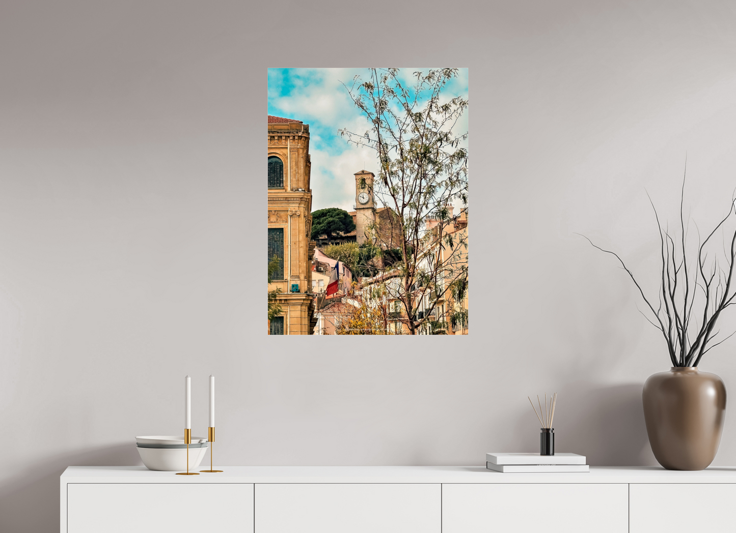 60 x 80 cm, Photo Print Under Acrylic Glass Scorci di Cannes