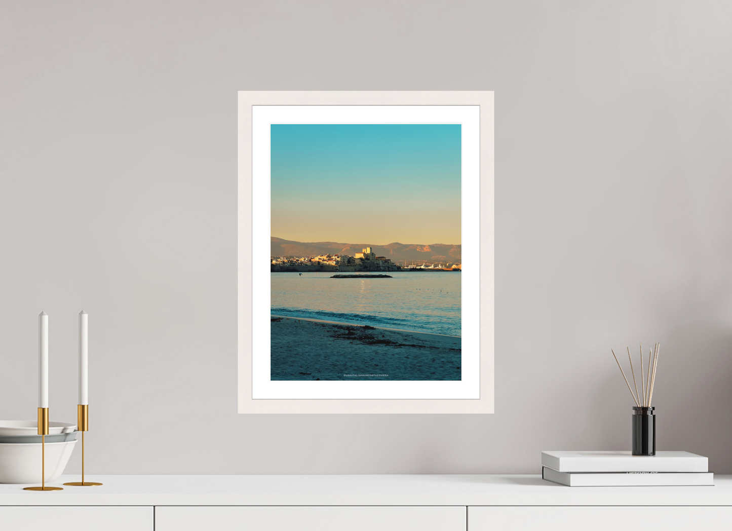 30 x 40 cm, Impression fine art Antibes al tramonto