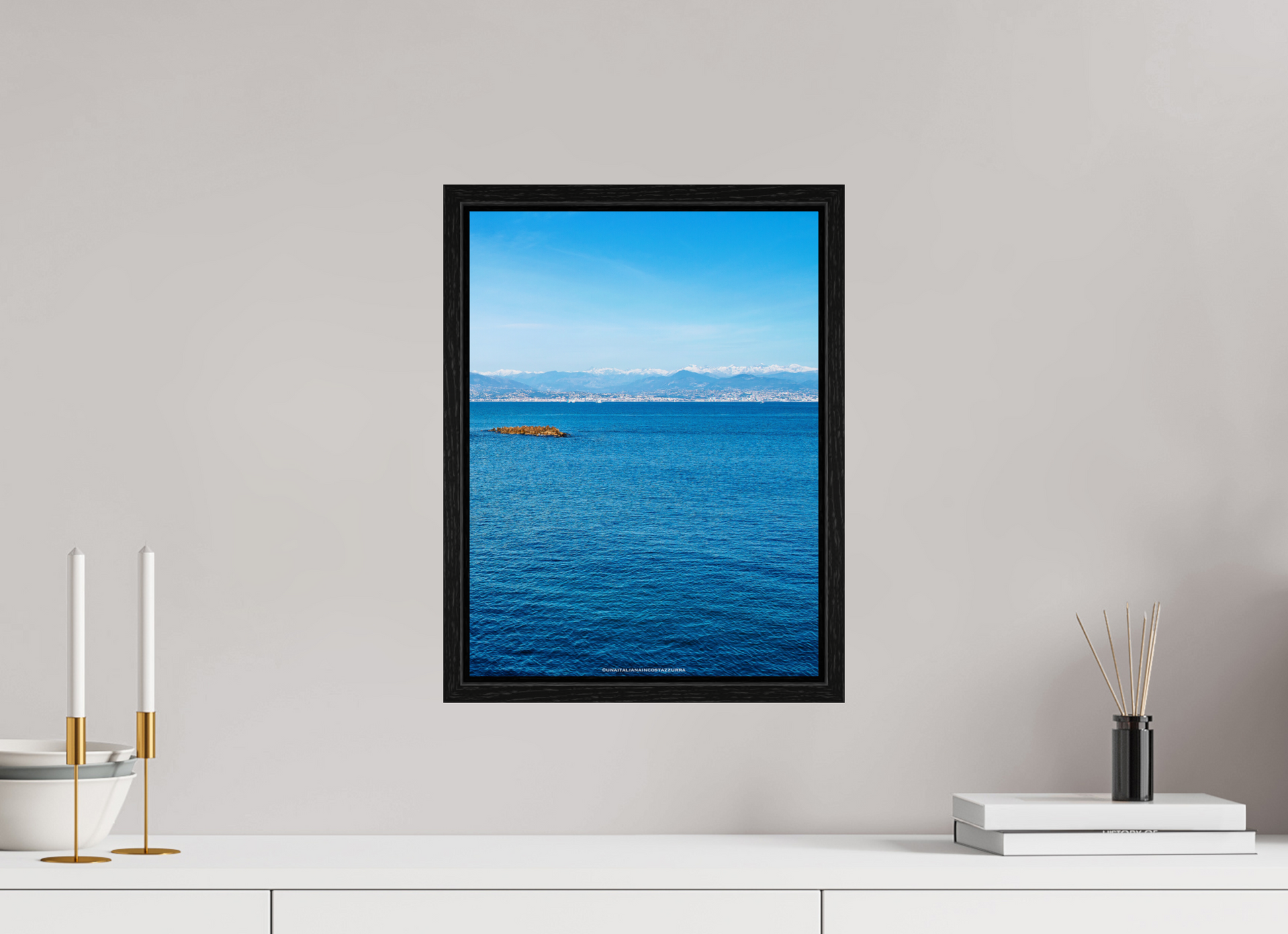 30 x 40 cm, Floater Frame Montagne innevate