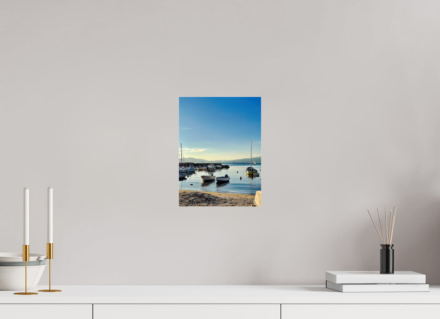 21 x 28 cm, Photo Print Under Acrylic Glass Piccolo porticciolo Cannes