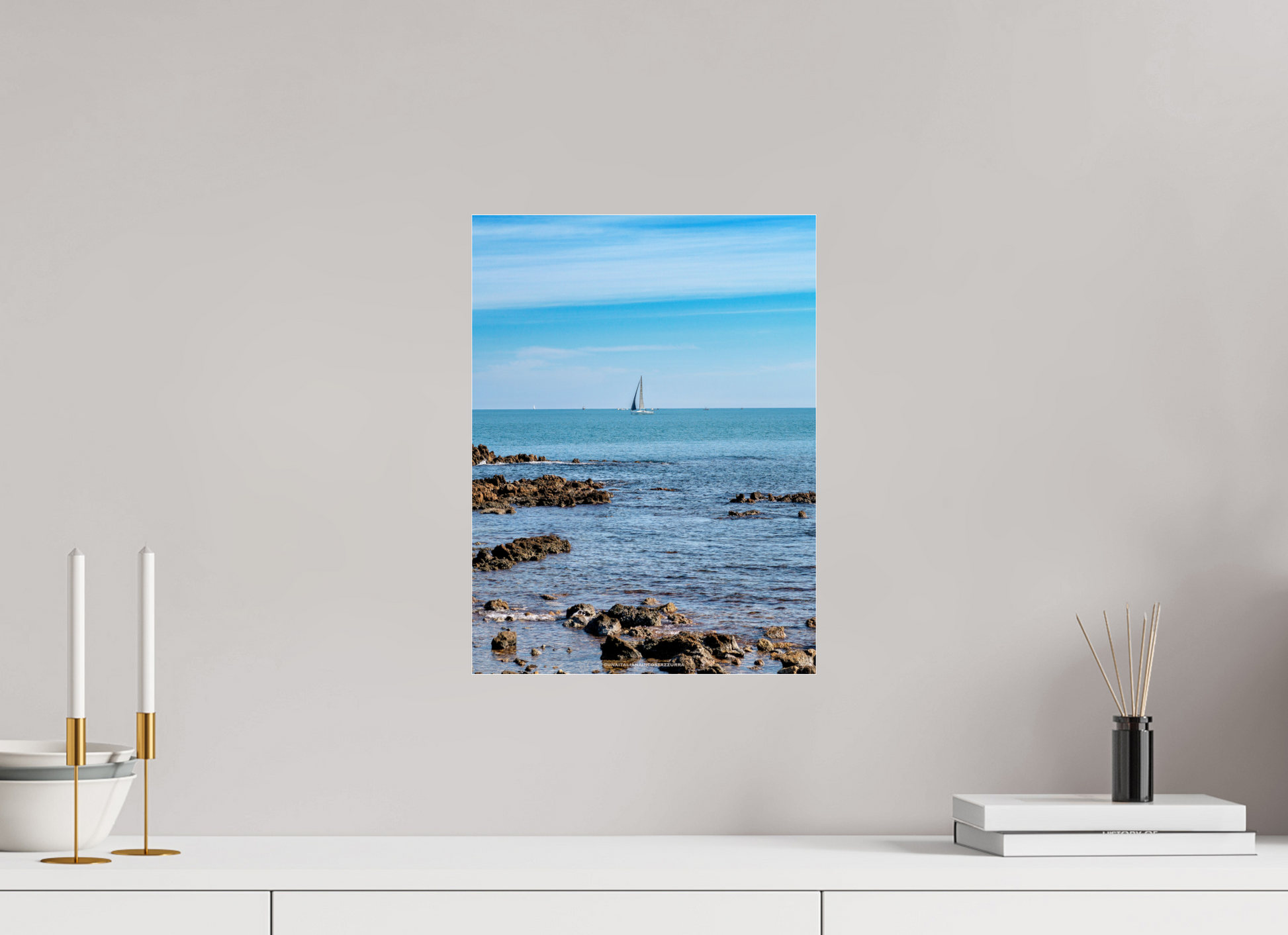 30 x 40 cm, Photo Print Under Acrylic Glass Vela 2 sul Capo di Antibes