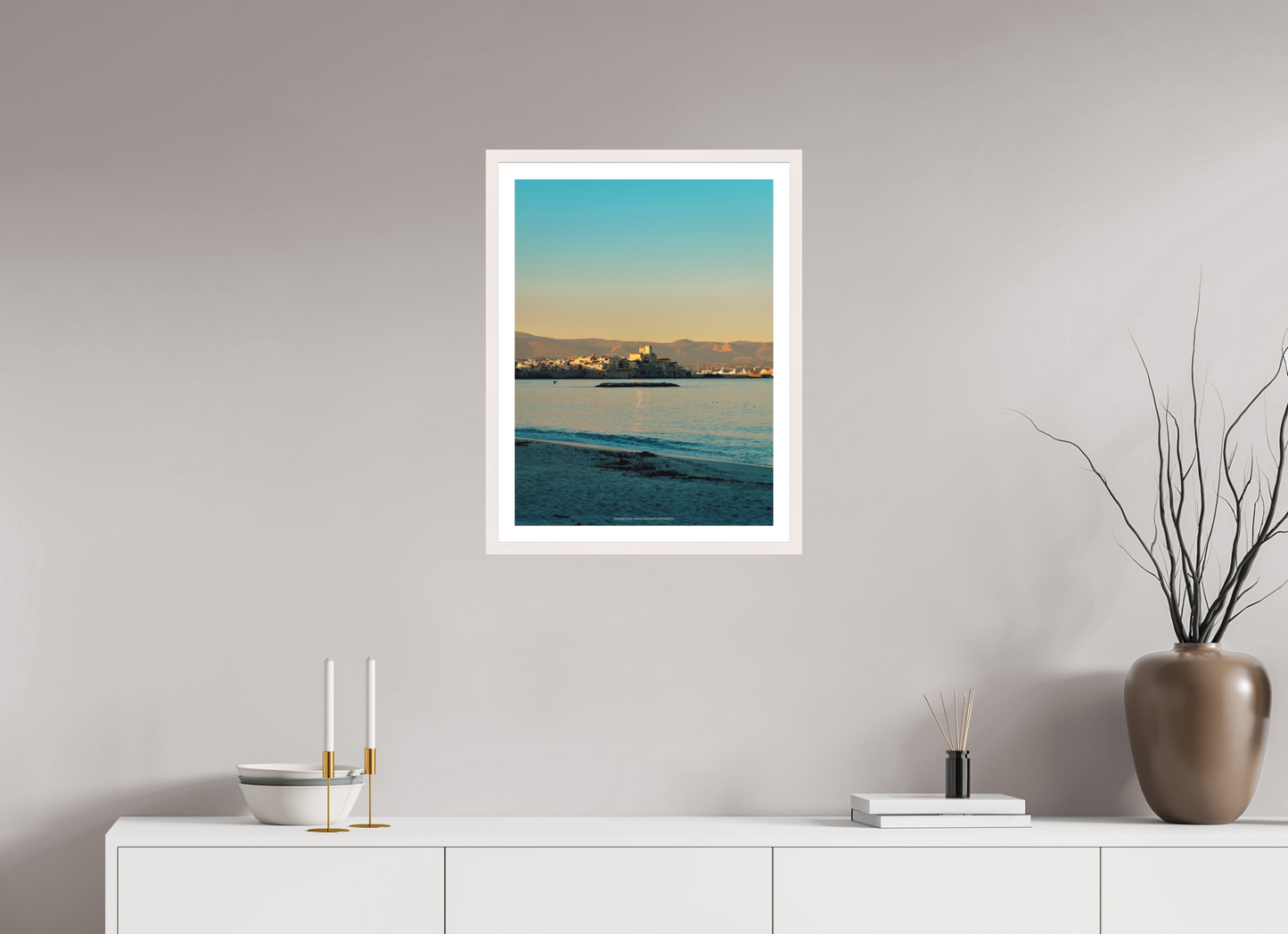 45 x 60 cm, Impression fine art Antibes al tramonto