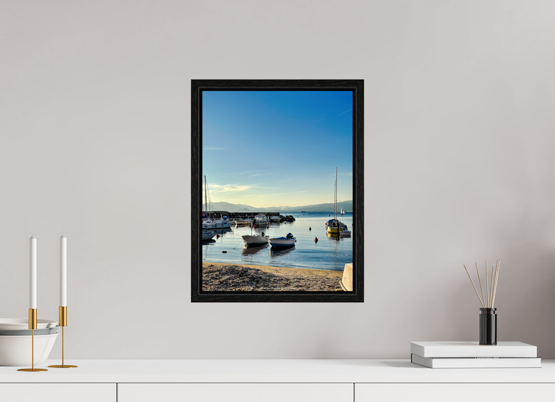 30 x 40 cm, Floater Frame Piccolo porticciolo Cannes