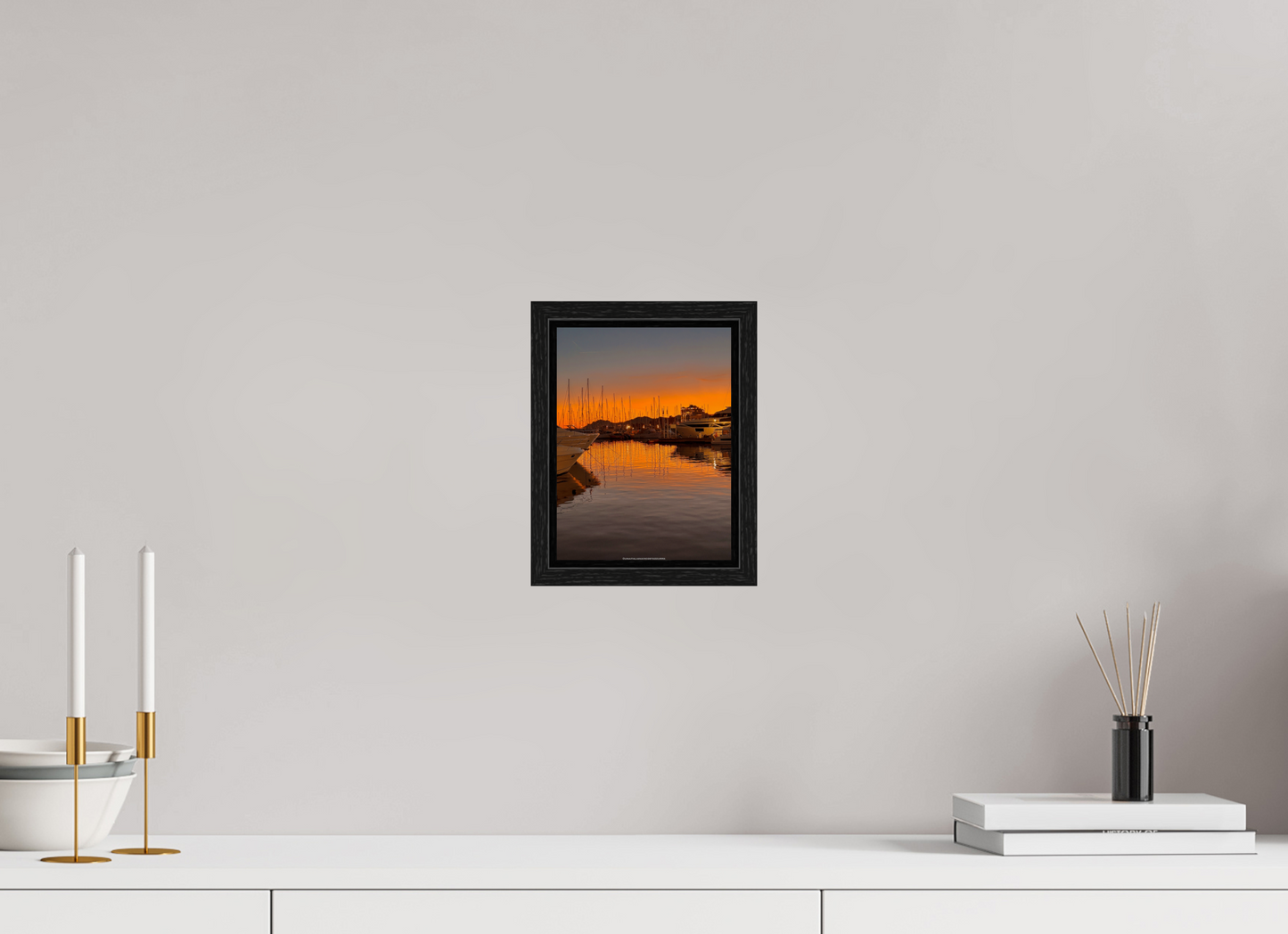 15 x 20 cm, Floater Frame Tramonto al porto vecchio