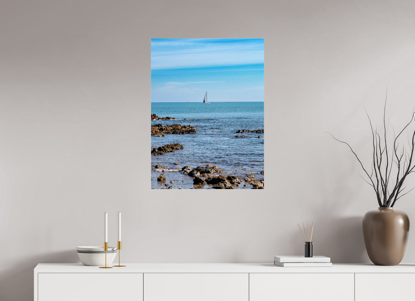 60 x 80 cm, Photo Print Under Acrylic Glass Vela 2 sul Capo di Antibes