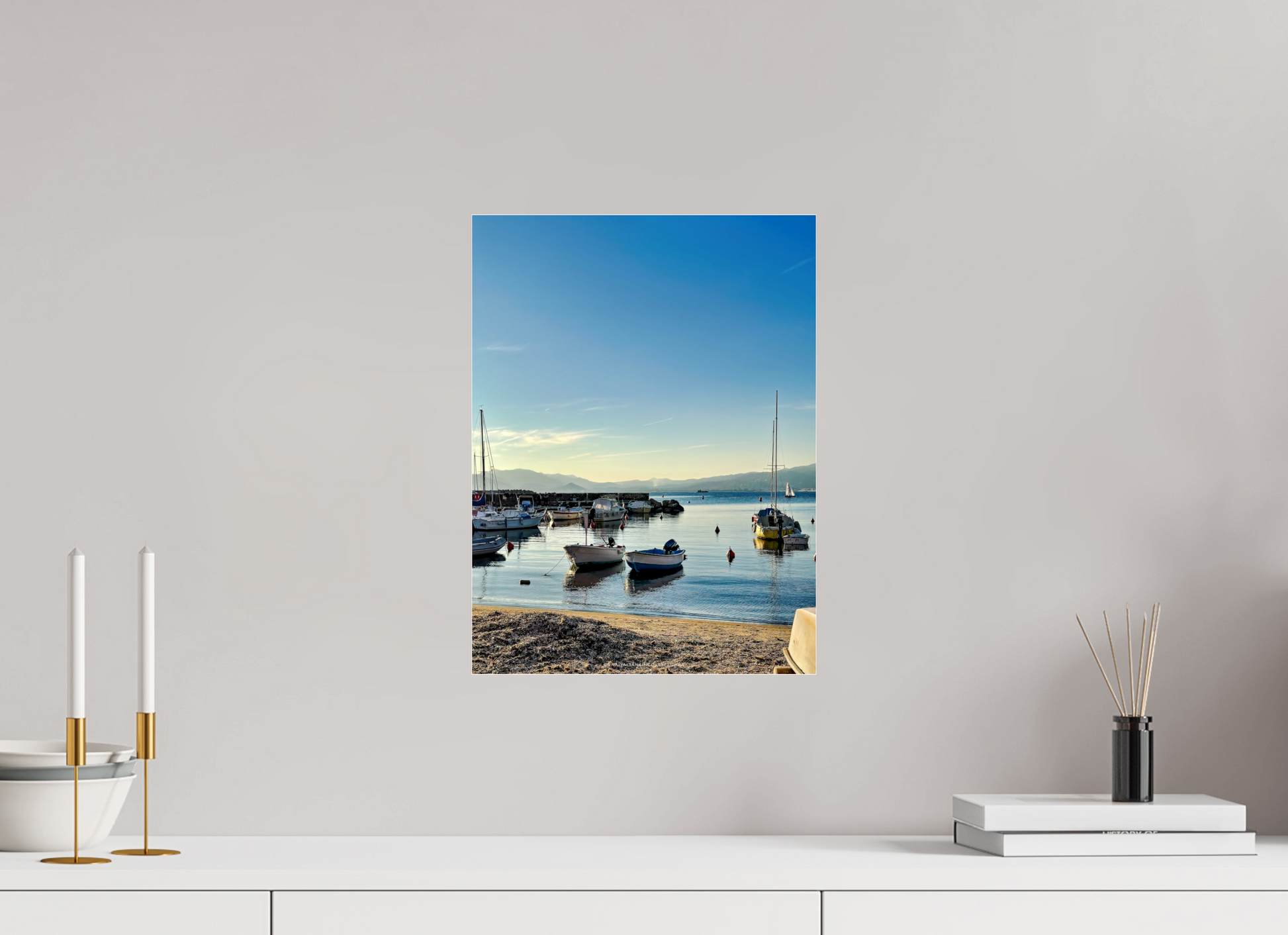 30 x 40 cm, Photo Print Under Acrylic Glass Piccolo porticciolo Cannes