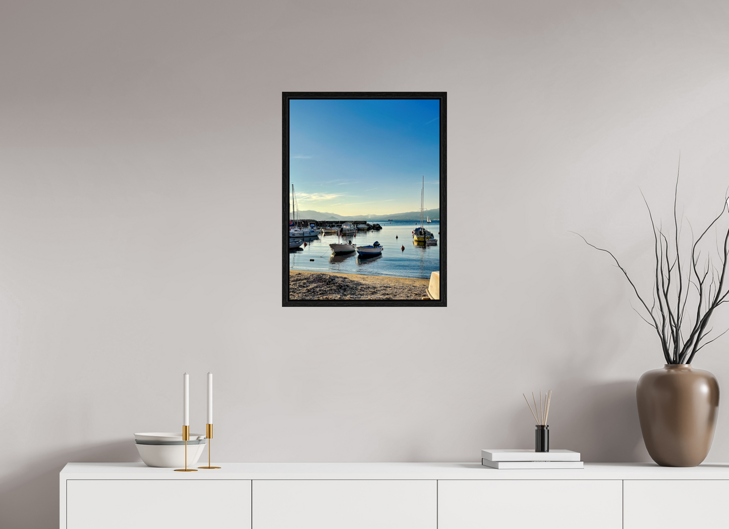 45 x 60 cm, Floater Frame Piccolo porticciolo Cannes