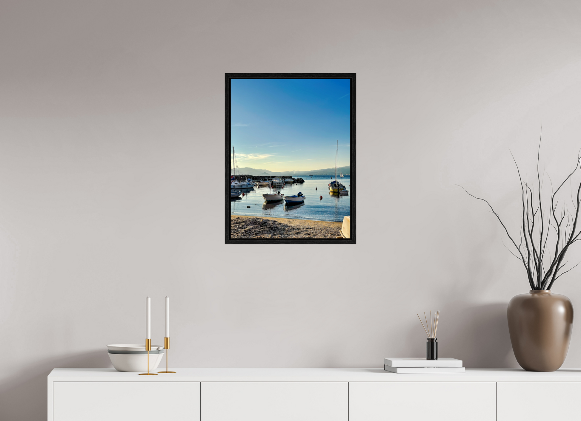 45 x 60 cm, Floater Frame Piccolo porticciolo Cannes