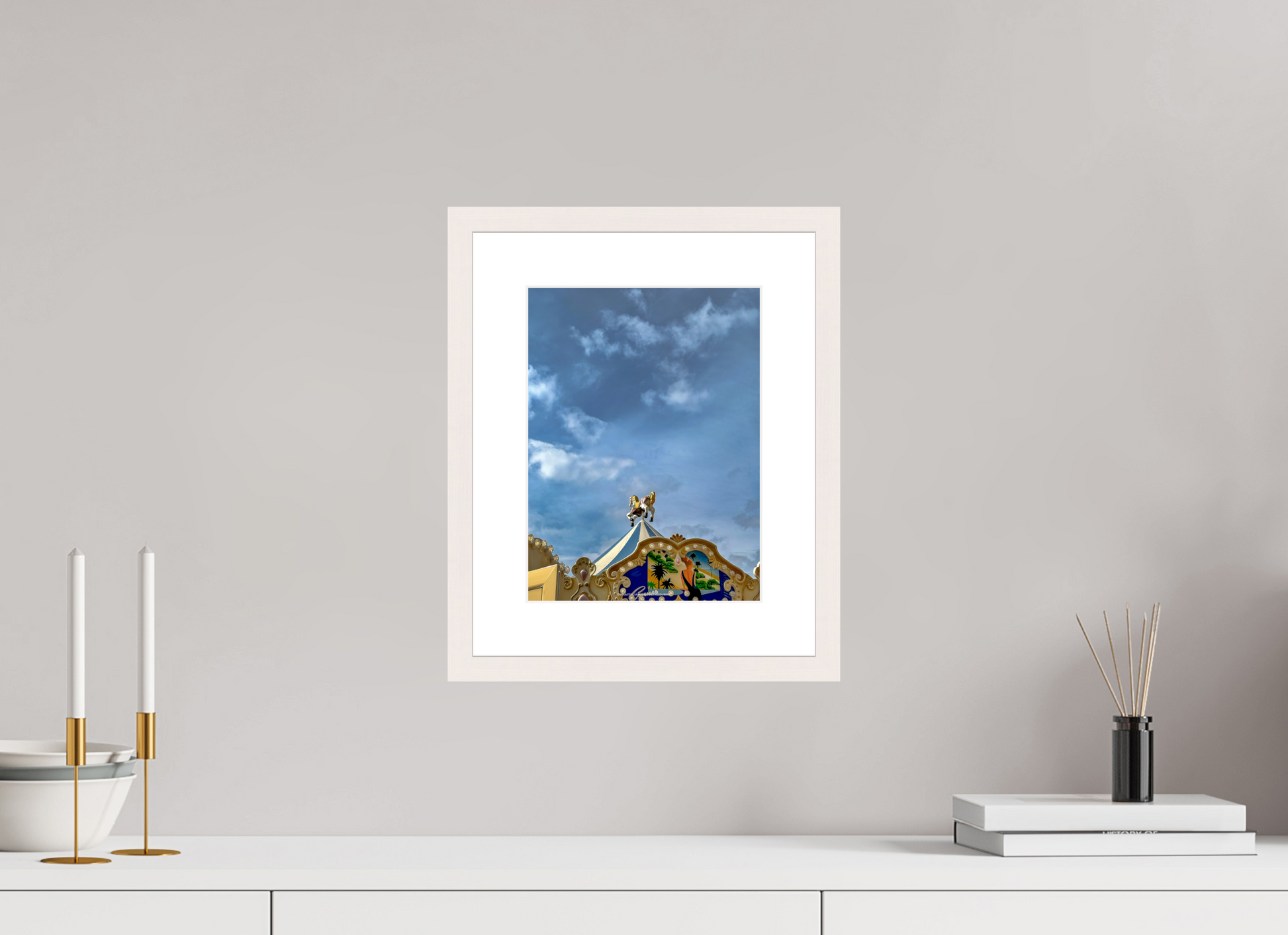 21 x 28 cm, Photo encadré bois érable blanc 20mm Carrousel