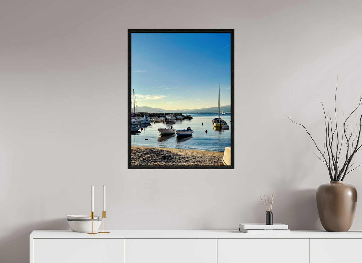 60 x 80 cm, Floater Frame Piccolo porticciolo Cannes